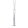 Thumbnail Image 3 of Diamond Bee Medallion Necklace 1/4 ct tw Sterling Silver 18"