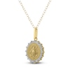 Thumbnail Image 2 of Diamond Scarab Beetle Medallion Necklace 1/4 ct tw 10K Yellow Gold 18"