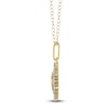 Thumbnail Image 3 of Diamond Scarab Beetle Medallion Necklace 1/4 ct tw 10K Yellow Gold 18"