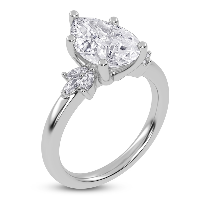 Main Image 2 of Pear-Shaped Created By Jared Studio Lab-Grown Diamond Engagement Ring 3-1/6 ct tw 14K White Gold