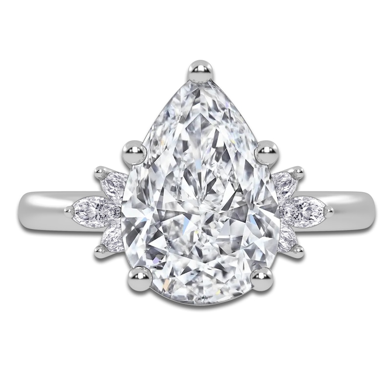 Main Image 3 of Pear-Shaped Created By Jared Studio Lab-Grown Diamond Engagement Ring 3-1/6 ct tw 14K White Gold