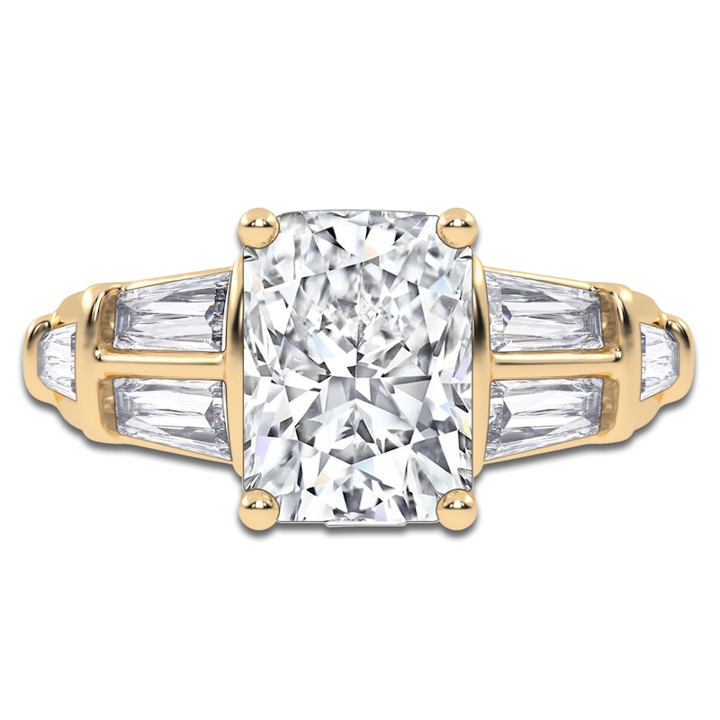Main Image 3 of Radiant-Cut Created By Jared Studio Lab-Grown Diamond Engagement Ring 3-1/2 ct tw 14K Yellow Gold