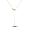 Thumbnail Image 6 of Natural Octagon-Cut Emerald & Diamond Pendant Necklace 1/3 ct tw 14K Yellow Gold