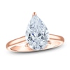 Thumbnail Image 1 of Pear-Shaped Lab-Grown Diamond Solitaire Plus Engagement Ring 3-1/8 ct tw 18K Rose Gold (VS2/F)