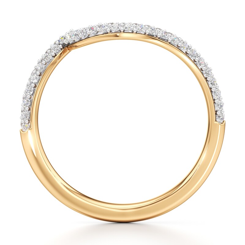Main Image 2 of J'Lure Lab-Created Diamond Contour Wedding Band 3/8 ct tw 18K Yellow Gold