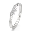 Thumbnail Image 4 of J'Lure Lab-Grown Diamond Scalloped Wedding Band 1/8 ct tw 18K White Gold