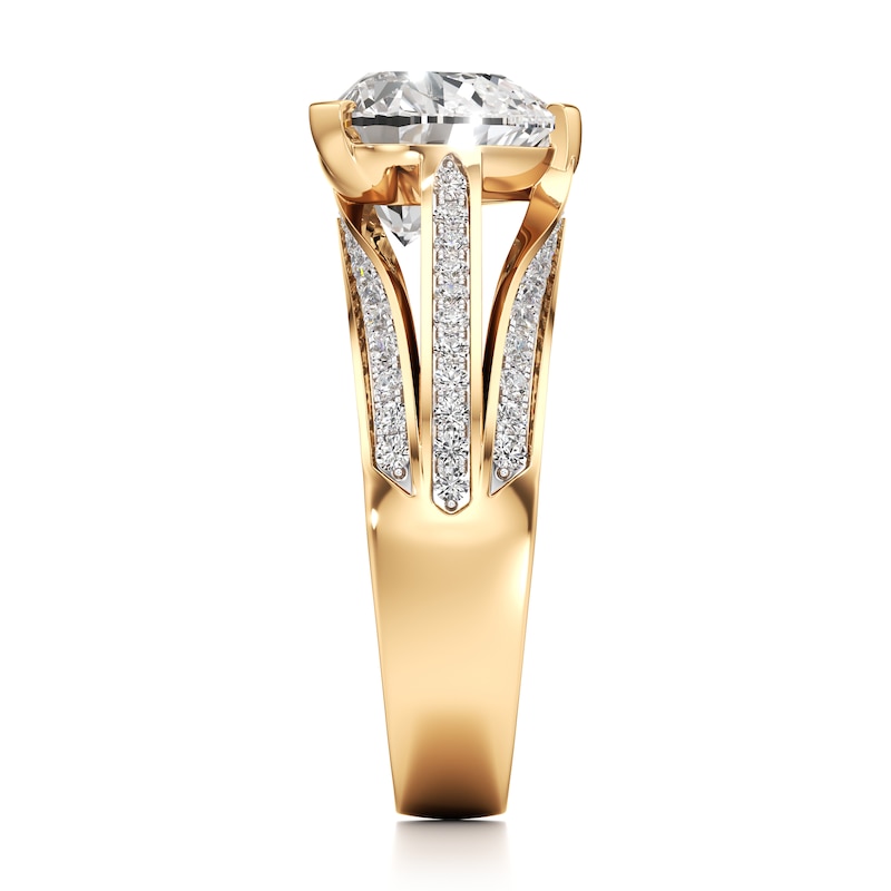 Main Image 3 of J'Lure Lab-Grown Diamond Heart Brilliant-Cut Engagement Ring 3-1/2 ct tw 18K Yellow Gold