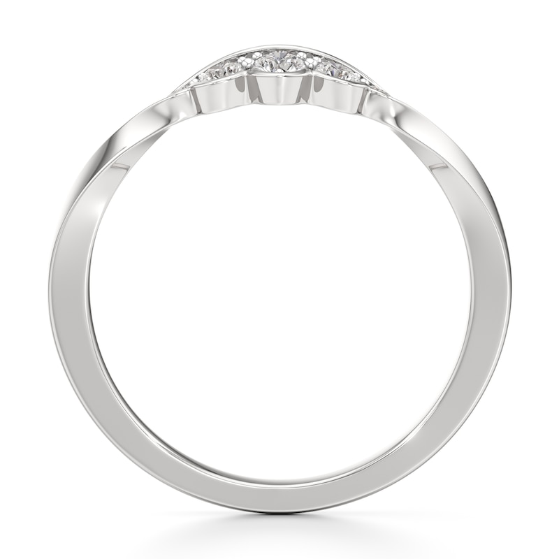 Main Image 2 of J'Lure Lab-Grown Diamond Scalloped Wedding Band 1/5 ct tw 18K White Gold
