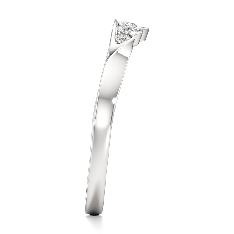 Main Image 3 of J'Lure Lab-Grown Diamond Scalloped Wedding Band 1/5 ct tw 18K White Gold