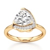 Thumbnail Image 1 of J'Lure Trillion Curved Brilliant-Cut Lab-Grown Diamond Half-Halo Engagement Ring 2 ct tw 18K Yellow Gold