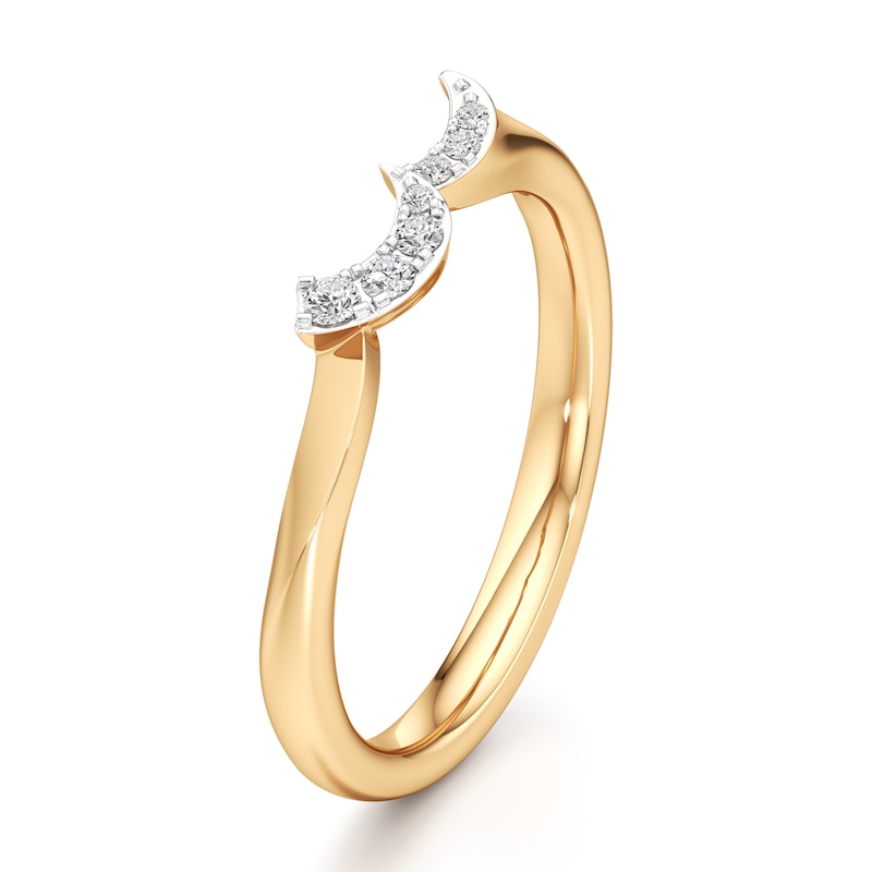 Main Image 4 of J'Lure Lab-Grown Diamond Wedding Band 1/15 ct tw 18K Yellow Gold