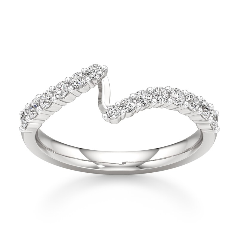 Main Image 1 of J'Lure Lab-Grown Diamond Contour Wedding Band 3/8 ct tw 18K White Gold