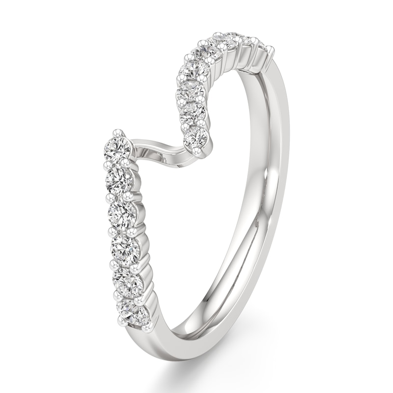 Main Image 4 of J'Lure Lab-Grown Diamond Contour Wedding Band 3/8 ct tw 18K White Gold
