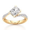 Thumbnail Image 1 of J'Lure Radiant Brilliant-Cut Lab-Grown Diamond Bypass Engagement Ring 2-3/8 ct tw 18K Yellow Gold