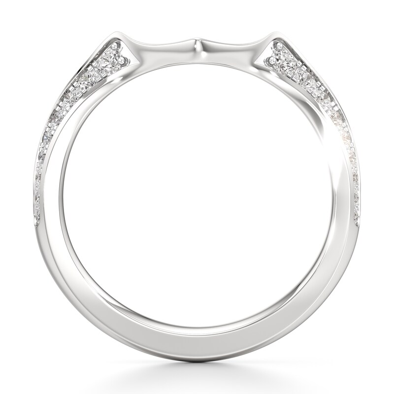 Main Image 2 of J'Lure Lab-Grown Diamond Contour Wedding Band 1/5 ct tw 18K White Gold