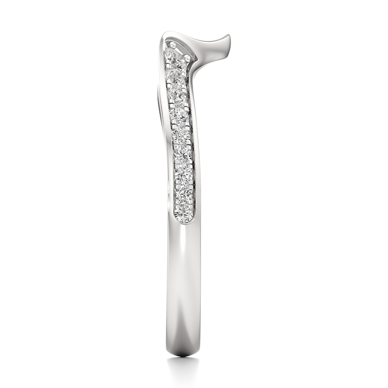 Main Image 3 of J'Lure Lab-Grown Diamond Contour Wedding Band 1/5 ct tw 18K White Gold