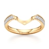 Thumbnail Image 1 of J'Lure Lab-Grown Diamond Contour Wedding Band 1/8 ct tw 18K Yellow Gold