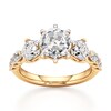 Thumbnail Image 1 of J'Lure Octagon Step-Cut Lab-Grown Diamond Engagement Ring 3-1/2 ct tw 18K Yellow Gold