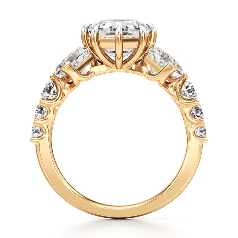 Main Image 2 of J'Lure Octagon Step-Cut Lab-Grown Diamond Engagement Ring 3-1/2 ct tw 18K Yellow Gold
