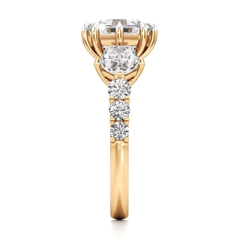 Main Image 3 of J'Lure Octagon Step-Cut Lab-Grown Diamond Engagement Ring 3-1/2 ct tw 18K Yellow Gold