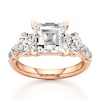 Thumbnail Image 1 of J'Lure Carre Step-Cut Lab-Created Diamond Engagement Ring 4-3/4 ct tw 18K Rose Gold