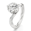 Thumbnail Image 4 of J'Lure Octagon Brilliant-Cut Lab-Grown Diamond Bypass Engagement Ring 3-1/6 ct tw 18K White Gold