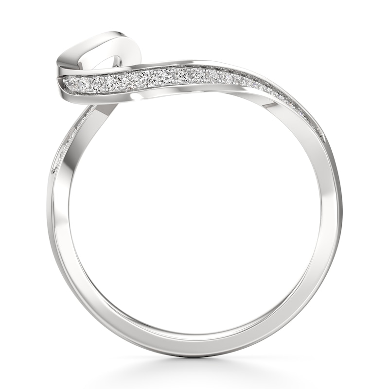 Main Image 2 of J'Lure Lab-Grown Diamond Contour Wedding Band 1/6 ct tw 18K White Gold