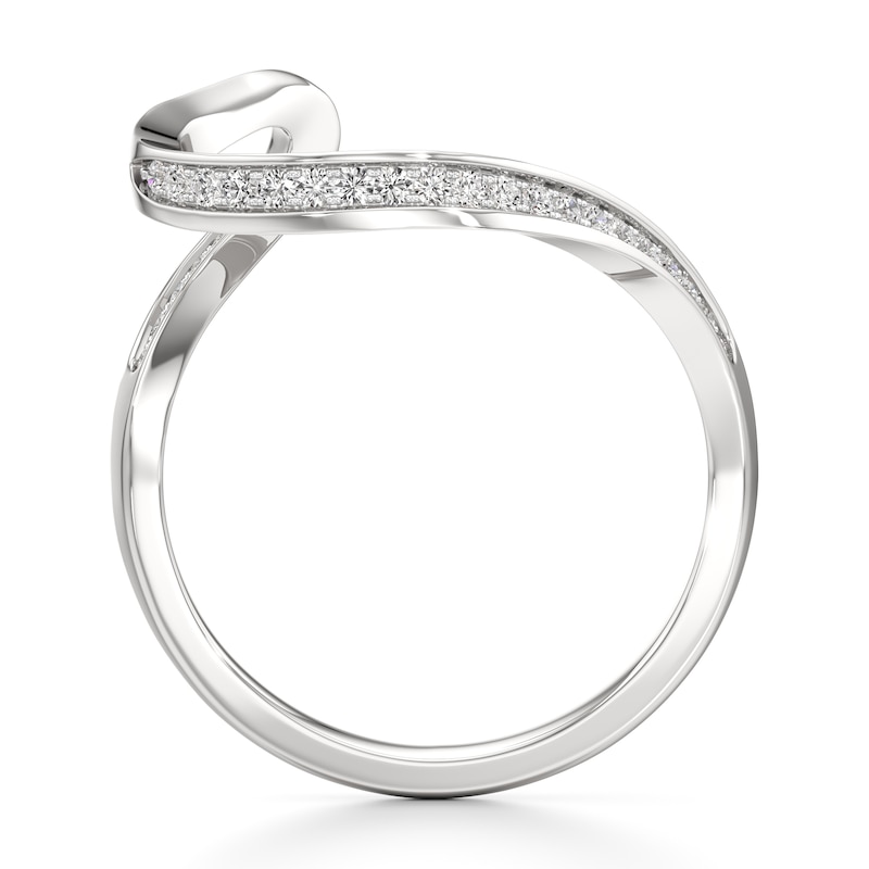 Main Image 2 of J'Lure Lab-Grown Diamond Contour Wedding Band 1/6 ct tw 18K White Gold