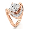 Thumbnail Image 4 of J'Lure Square-Emerald Step-Cut Lab-Created Diamond Engagement Ring 3 ct tw 18K Rose Gold