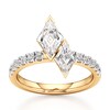 Thumbnail Image 1 of J'Lure Lozenge Step-Cut Two-Stone Lab-Created Diamond Engagement Ring 1-7/8 ct tw 18K Yellow Gold