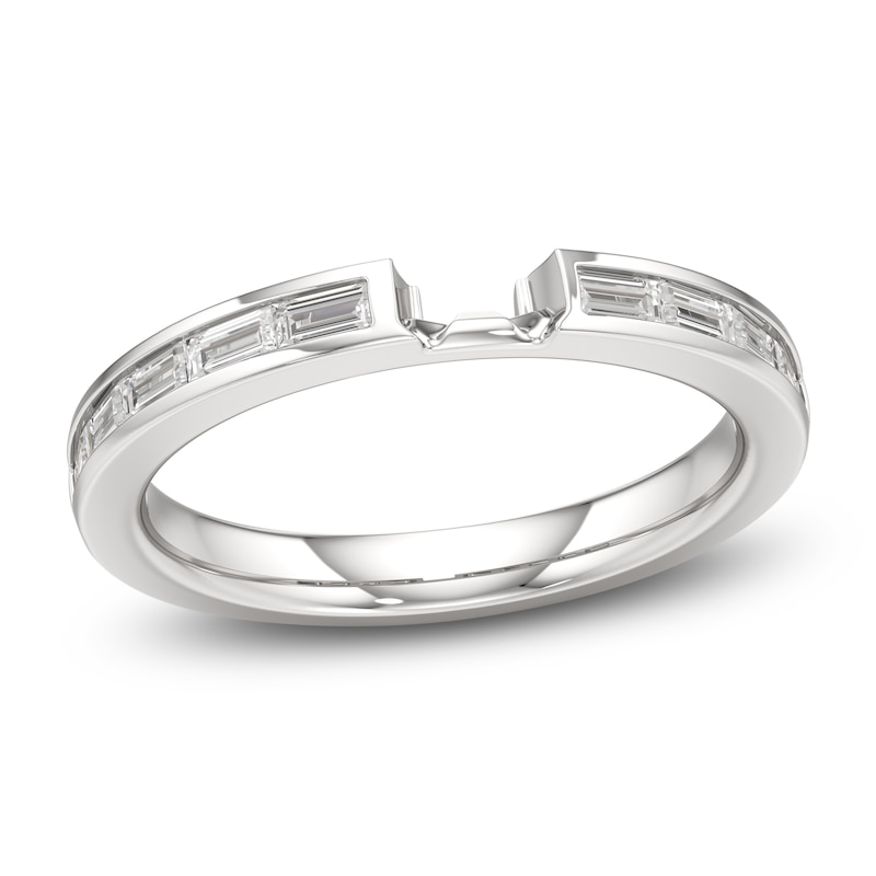 Main Image 1 of J'Lure Baguette-Cut Lab-Grown Diamond Contour Wedding Band 3/8 ct tw 18K White Gold