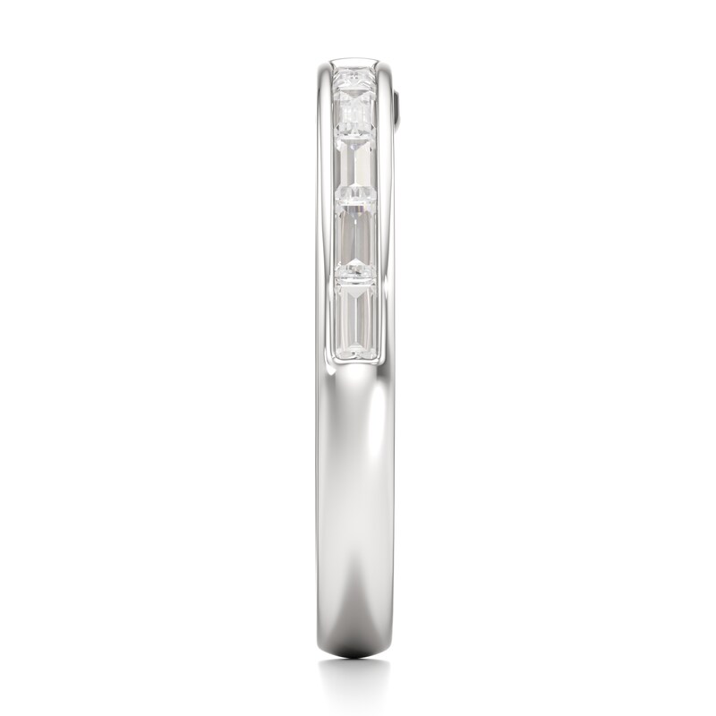 Main Image 3 of J'Lure Baguette-Cut Lab-Grown Diamond Contour Wedding Band 3/8 ct tw 18K White Gold