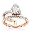 Thumbnail Image 1 of J'Lure Shield Step-Cut Lab-Created Diamond Spiral Engagement Ring 1-3/8 ct tw 18K Rose Gold