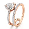 Thumbnail Image 4 of J'Lure Shield Step-Cut Lab-Created Diamond Spiral Engagement Ring 1-3/8 ct tw 18K Rose Gold