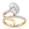Thumbnail Image 1 of J'Lure Oval Step-Cut Lab-Grown Diamond Spiral Engagement Ring 2-5/8 ct tw 18K Yellow Gold