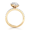 Thumbnail Image 2 of J'Lure Oval Step-Cut Lab-Grown Diamond Spiral Engagement Ring 2-5/8 ct tw 18K Yellow Gold