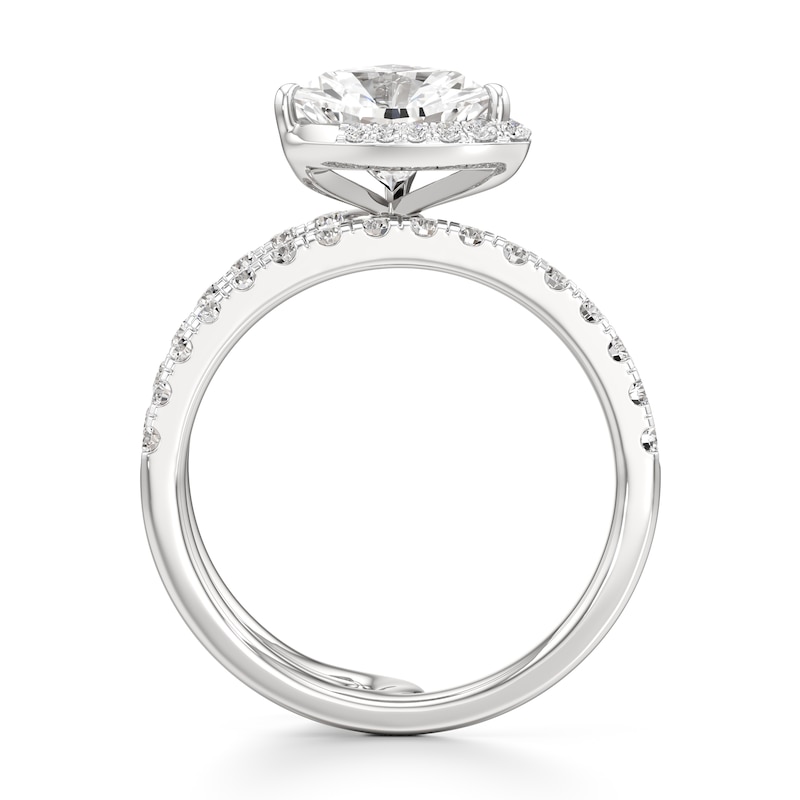 Main Image 2 of J'Lure Trillion Curved Brilliant-Cut Lab-Grown Diamond Spiral Engagement Ring 2-5/8 ct tw 18K White Gold