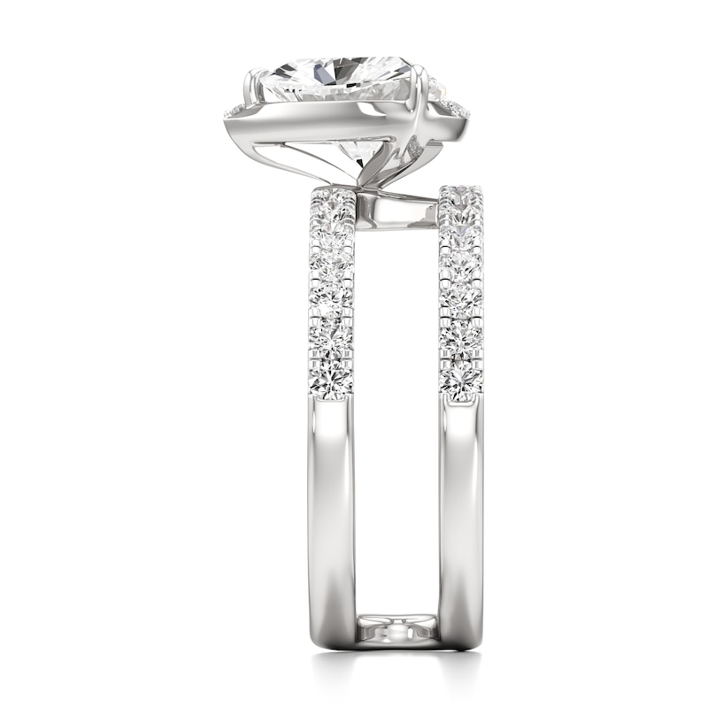 Main Image 3 of J'Lure Trillion Curved Brilliant-Cut Lab-Grown Diamond Spiral Engagement Ring 2-5/8 ct tw 18K White Gold