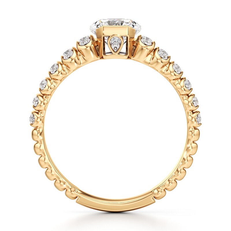 Main Image 2 of J'Lure Octagon Brilliant-Cut Lab-Created Diamond Engagement Ring 1-1/4 ct tw 18K Yellow Gold