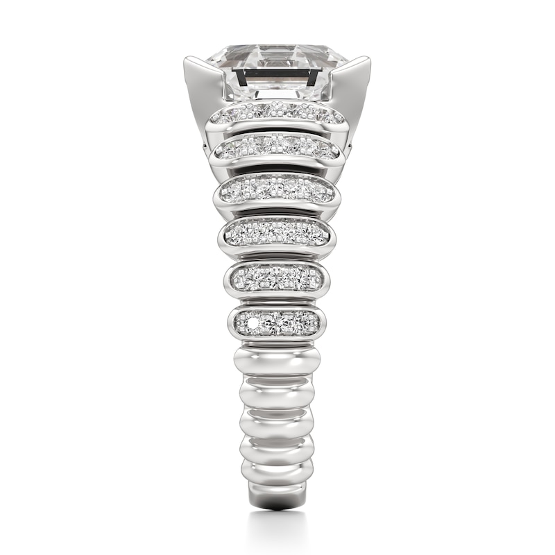 Main Image 3 of J'Lure Octagon Step-Cut Lab-Grown Diamond Engagement Ring 3-3/8 ct tw 18K White Gold