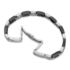 Thumbnail Image 5 of Baraka Men's Diamond Accent Link Bracelet Stainless Steel, Black Ceramic & 18K Rose Gold 8"