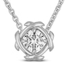 Thumbnail Image 1 of Unspoken Diamond Solitaire Necklace 1/2 ct tw 14K White Gold 18" (I1/I)