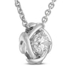 Thumbnail Image 2 of Unspoken Diamond Solitaire Necklace 1/2 ct tw 14K White Gold 18" (I1/I)