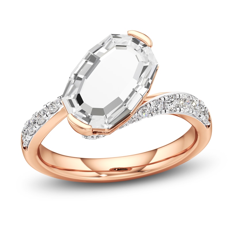 Main Image 1 of J'Lure Oval Portrait-Cut Lab-Grown Diamond Engagement Ring 2-1/2 ct tw 18K Rose Gold