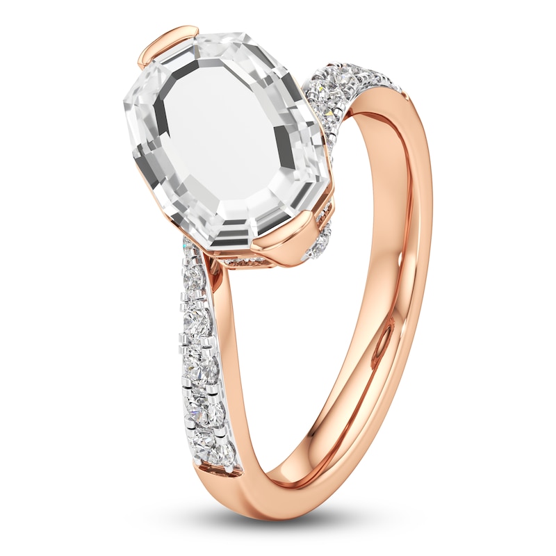 Main Image 2 of J'Lure Oval Portrait-Cut Lab-Grown Diamond Engagement Ring 2-1/2 ct tw 18K Rose Gold