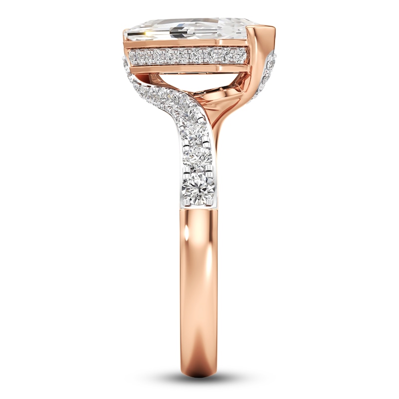 Main Image 3 of J'Lure Oval Portrait-Cut Lab-Grown Diamond Engagement Ring 2-1/2 ct tw 18K Rose Gold