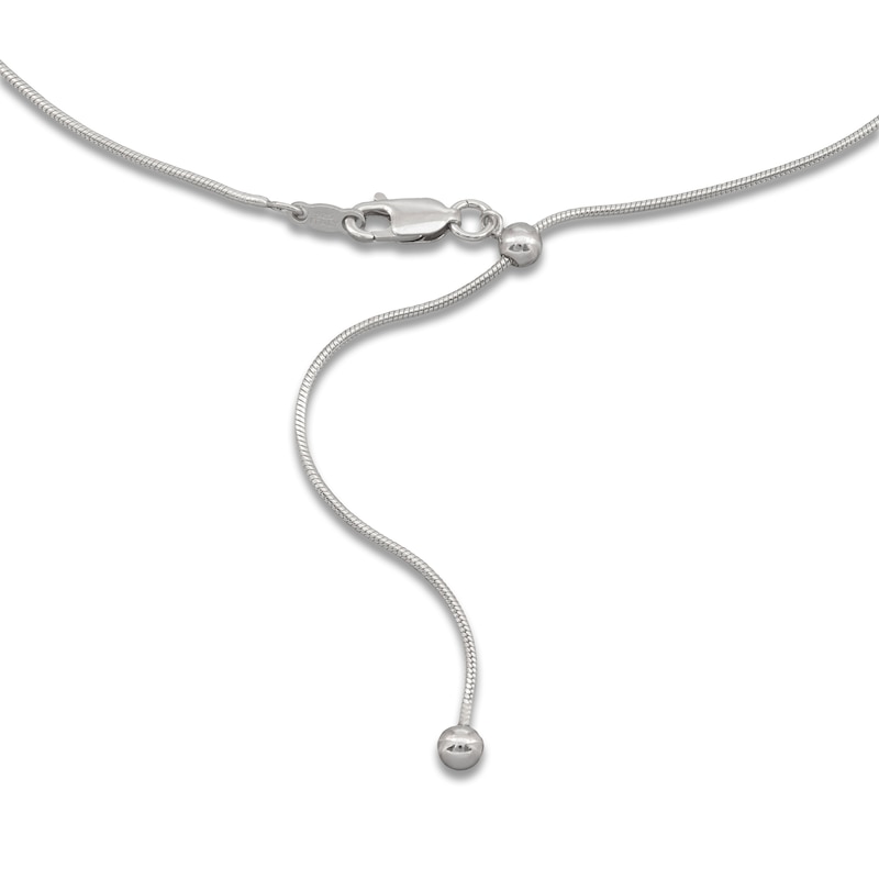 Main Image 2 of Adjustable Snake Chain Necklace 1.15mm Solid Sterling Silver 20"