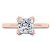 Thumbnail Image 2 of Certified Princess-Cut Diamond Solitaire Engagement Ring 2 ct tw 14K Rose Gold (I1/I)