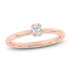 Thumbnail Image 1 of Certified Oval-Cut Diamond Solitaire Engagement Ring 1/4 ct tw 14K Rose Gold (I1/I)