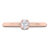 Thumbnail Image 3 of Certified Oval-Cut Diamond Solitaire Engagement Ring 1/4 ct tw 14K Rose Gold (I1/I)